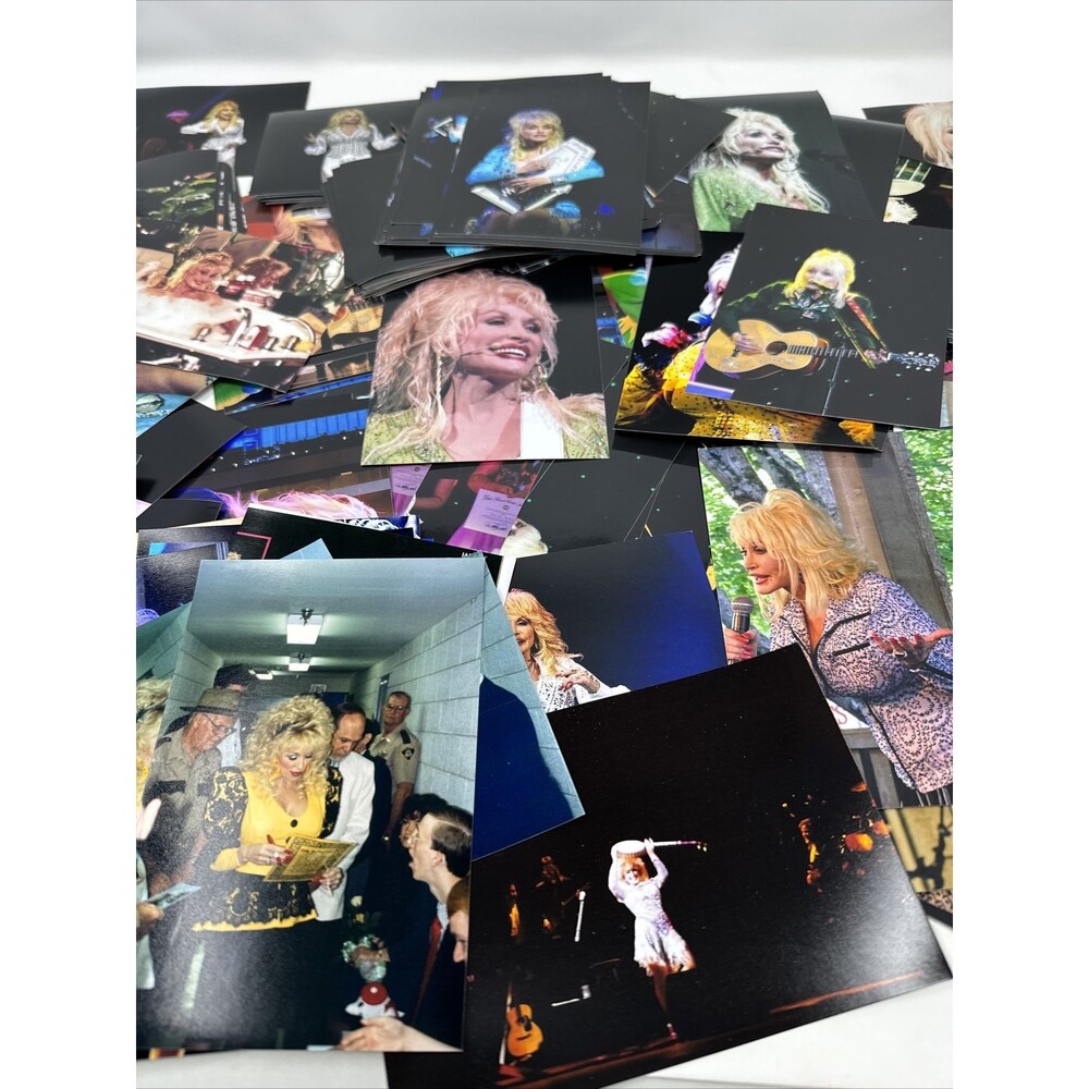 100 RANDOM DOLLY PARTON 4 by 6 Photo Snapshots GRAB BAG tour vintage candid
